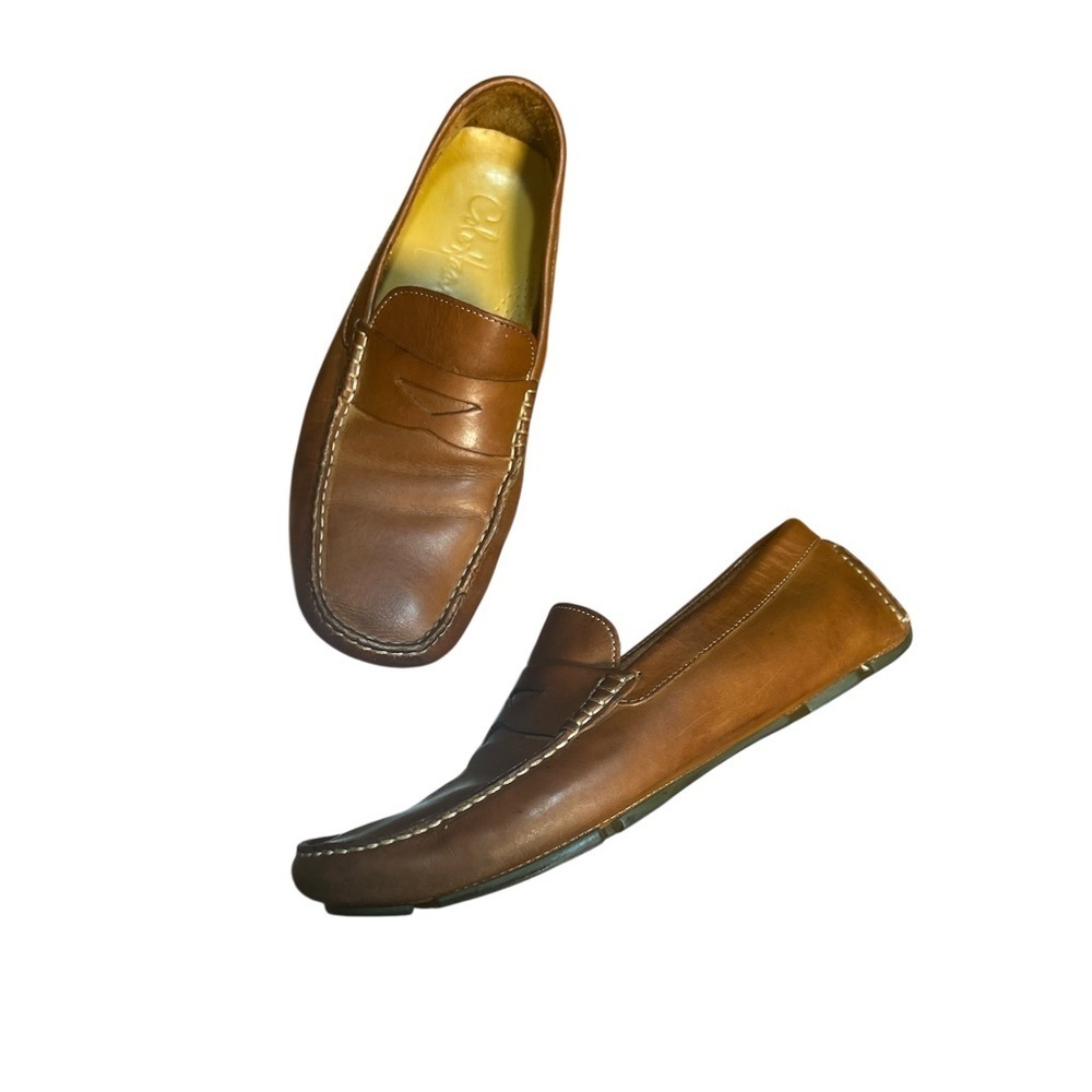 Cole Haan Men’s 8 Cognac Brown Leather Penny Driving Loafers Slip-On